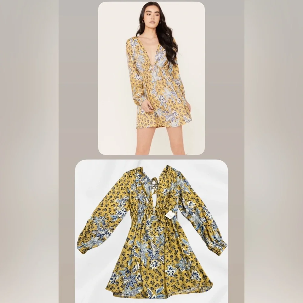 Free People Mini Dress with Side Pockets Brand New